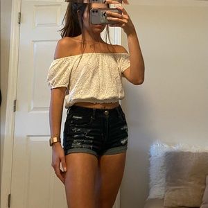 HOLLISTER WHITE CROP TOP SLEEVELESS SIZE XS